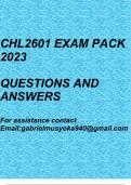 CHL2601 Exam pack 2023
