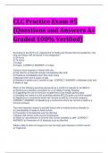 CLC Practice Exam #5 (Questions and Answers A+ Graded 100% Verified)