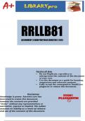 RRLLB81 ASSIGNMENT 3 SEMESTER 2 2023