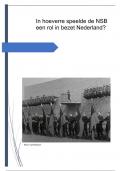 Verslag - In hoeverre speelde de NSB een rol in bezet Nederland?