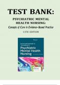 TEST BANK PSYCHIATRIC MENTAL HEALTH NURSING DAVID'S ADVANTAGE FOR TOWNSEND 11TH EDITION Latest Verified Review 2023 Practice Questions and Answers for Exam Preparation, 100% Correct with Explanations, Highly Recommended, Download to Score A+