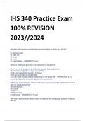 IHS 340 Practice Exam 100% REVISION  2023//2024