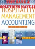TEST BANK & SOLUTIONS MANUAL for Hospitality Management Accounting 9th Edition by Jagels Martin.