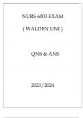 NURS 6003 EXAM ENGLISH COMPOSITION APA FORMAT ( WALDEN UNI ) QNS & ANS 