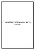 Therapeutic Interventions 8812 Notes