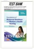 Test Bank For Maternal-Child Nursing 6th Edition By Emily Slone McKinney Chapter 1-55 | Complete Test Bank Newest Version 2022 Score A+