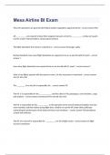 Mesa Airline BI Exam questions & answers rated A+ 2023/2024
