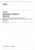 AQA GCSE RELIGIOUS STUDIES B Paper 2B JUNE 2023 MARK SCHEME: Perspectives on faith (textual studies)