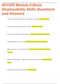 NCCER Module 8: Basic Employability Skills Questions and Answers 100% Pass