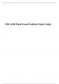 NSG 6340 FINAL EXAM, Predictor Study Guide, South University