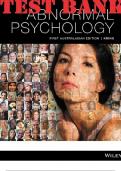 TEST BANK for Abnormal Psychology 1st Edition by Kring Ann, Johnson Sheri, Kyrios Michael et, al. (All 13 Chapters)