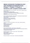 MN553 ADVANCED PHARMACOLOGY AND PHARMACOTHERAPEUTIC1 Questions with complete solution 2023/2024
