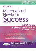 MATERNAL AND NEWBORN SUCCESS THE ULTIMATE GUIDE WITH NCLEX EXAMS QUESTION AND ANSWERS GRADED A+