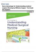 Test Bank for  Davis Advantage for Understanding Medical-Surgical Nursing 7th Edition Linda S. Williams | Chapter 1-57 | Complete Guide | Reviewed  Version 2024
