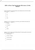 COMP 230 Week 8 Final Exam Questions With Answers (Verified Solutions)