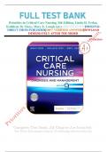 FULL TEST BANK Priorities in Critical Care Nursing, 9th Edition, Linda D. Urden, Kathleen M. Stacy, Mary E. Lough Q&A 