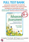 Test Bank for Advanced Assessment 4th Edition Interpreting Findings and Formulating Differential Diagnoses By Mary Jo Goolsby (2018-2019), 9780803668942, Chapter 1-22 Questions and Answers A+