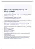 IFPC Topic 5 Exam Questions with correct Answers (Graded A)