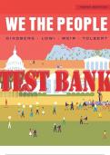 TEST BANK for We the People, 10th Edition by Ginsberg, Lowi, Weir, Tolbert, Spitzer (All Chapters 1-15 Q&A)