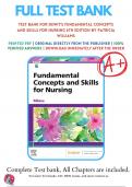 Test Bank Complete For Fundamental Concepts and Skills for Nursing 6th Edition by Patricia Williams | 9780323694766 | 2022-2023 | Chapter 1-41  | All Chapters with Answers and Rationals