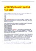 AFOQT (Arithmetic) Verified  Test 100%