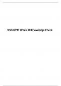 NSG 6999 Week 10 Knowledge Check, South University
