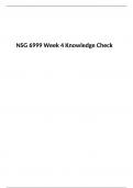NSG 6999 Week 4 Knowledge Check, South University