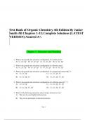 Test Bank of Organic Chemistry 4th Edition By Janice Smith All Chapters 1-31| Complete Solutions (LATEST VERSION) Assured A+.