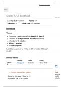 BMAL 700 Quiz 7: APA Method (Liberty university)