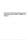 Test Bank for Marketing Management 15th Edition by Keller & Kotler Complete All Chapters