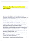  Art History Exam 1 questions and answers 100% verified.