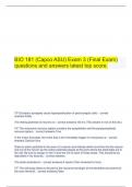 BIO 181 (Capco ASU) Exam 3 (Final Exam) questions and answers latest top score.
