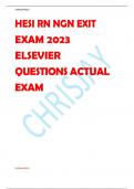 HESI RN NGN EXIT EXAM 2023  ELSEVIER  QUESTIONS ACTUAL EXAM
