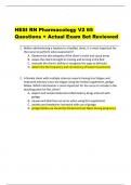 HESI RN Pharmacology V2 65 Questions + Actual Exam Set Reviewed