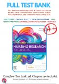 Test Bank - LoBiondo-Wood and Haber's Nursing Research in Canada: Methods, Critical Appraisal, and Utilization, 5th Edition by Singh (2022-2023), 9780323778985, Chapter 1-21 All Chapters with Answers and Rationals . 