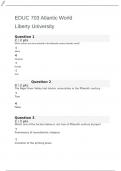  Liberty University EDUC 703 Atlantic World