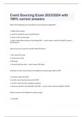  Cvent Sourcing Exam 2023/2024 with 100% correct answers