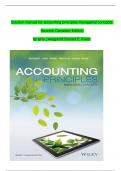 Solution Manual for Accounting Principles Managerial Concepts, 7th Canadian Edition, by Jerry J. Weygandt, Donald E. Kieso, Chapter 1 - 18 (Verified by Experts)