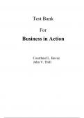 Test Bank For Business in Action 9th Edition By Courtland L. Bovee (All Chapters, 100% original verified, A+ Grade)