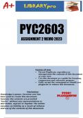 PYC2603 Assignment 2 (MEMO) 2023