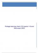 Portage Learning CHEM 210 Module 1-8 exam Newest and final exam ALL IN PACK [BUNDLE] Portage Learning| 100% Verified