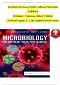 TEST BANK For Microbiology for the Healthcare Professional, 3rd Edition By Karin C. VanMeter, Robert J. Hubert | Verified Chapters 1 - 25 | Complete Newest Version