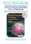 Test Bank For Clinical Immunology and Serology A Laboratory Perspective Fifth Edition by Christine Dorresteyn Miller ISBN 9780803694408 | Complete Guide A+