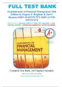 Test Bank for Fundamentals of Financial Management, 16th Edition by Eugene F. Brigham