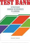 TEST BANK for Strategic Human Resources Planning by Monica Belcourt (Complete 14 Chapters _Q&A)