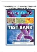 Microbiology for The Healthcare Professional 2nd Edition VanMeter Test Bank - Questions & Answers (Scored A+) | 2023