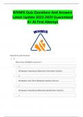 WHMIS Quiz Questions And Answers Latest Update 2023-2024 Guaranteed A+ At First Attempt