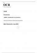 OCR GCSE (9–1) Economics J205/01 JUNE 2023 QUESTION PAPER and MARK SCHEME