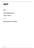 ocr A Level Further Mathematics A (Y542/01) MARK SCHEME June2023.
