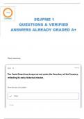 SENIOR ENLISTED JOINT PROFESSIONAL MILITARY EDUCATION (SEJPME) 1 QUESTIONS AND ANSWERS 100% ACCURATE
